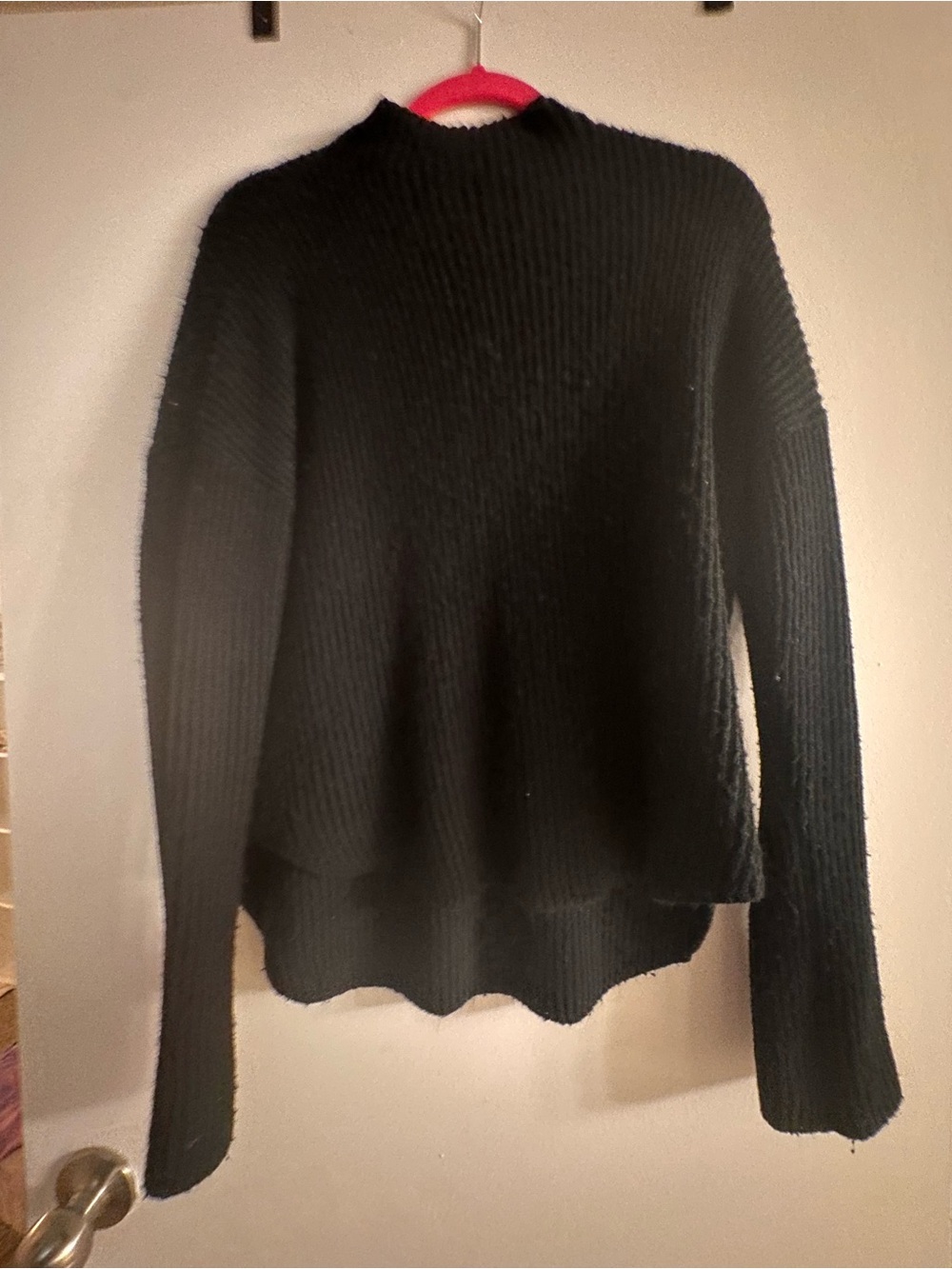 Express Black Ribbed mock neck Sweater